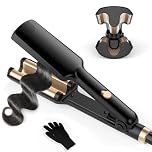 UKLISS Hair Waver Mini Crimper, Pro Beach Waves Curler Beginner-Friendly, 3 Barrels Mermaid Waver, Lightweight & Compact Wave Curling Iron Crimpers for Women, Double Voltage