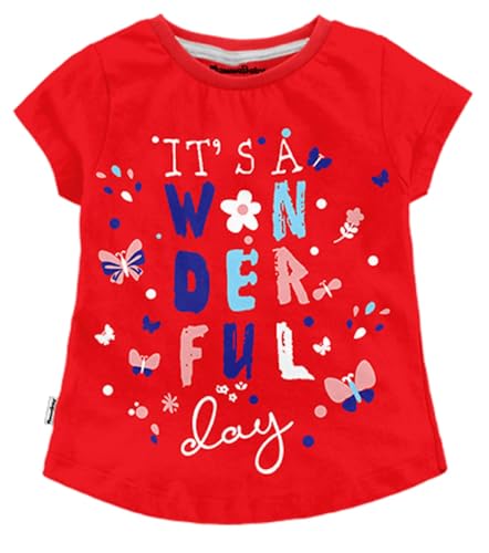 Image of NammaBaby Baby Girl Pure Cotton Hoseiry Regular Fit T-Shirt Top Tshirt - Pack of 3