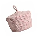 Panier de rangement avec couvercle – conception multifonctionnelle : il sert à la fois de boîte de rangement pratique pour télécommandes, d’organiseur de bureau et de panier de rangement pour jouets