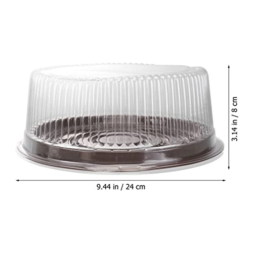 Kichvoe 25Pcs Plastic Cake Containers Carriers With Dome Lids Disposable Round Cake Carrier Cake Display Container For Transport #TOP4