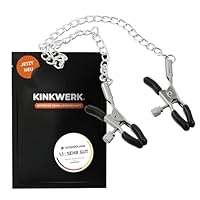 KINKWERK Nippelklemmen für intensive Stimulation | Präzise einstellbare Intensität für Frauen und Männer | Hautfreundlich mit weichen Gummipolstern für Brustwarze | Nipple Clamps