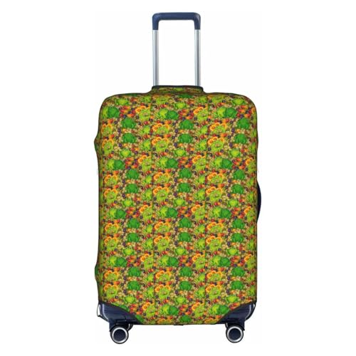 Housse pour valise motif grenouille en polyester blanc lavable pour vos voyages en avion
