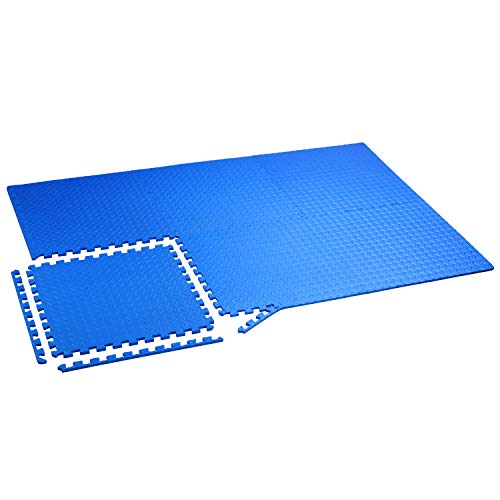 Yes4All Interlocking Floor Mats – Foam Floor Mats/Gym Floor Mats with EVA Interlocking Tiles (24 Square Feet – Blue – 6 Tiles) - Thumbnail 6