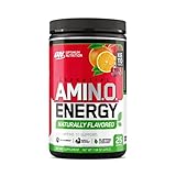 Optimum Nutrition Amino Energy Naturally Flavored Powder, Pre Workout, BCAAs, Amino Acids, Keto Friendly, Green Tea Extract, Energy Powder - Fruit Punch, 25 Servings, 7.94 Ounce (Pack of 1)