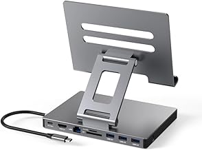 iPad USB C Hub Stand, 9-in-1 Multiport Adapter for iPad P...