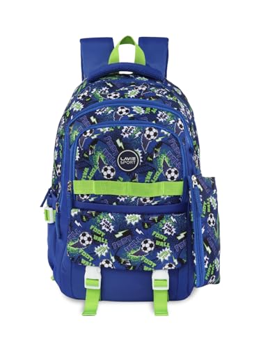Image of Lavie Sport soccer Laptop Backpack | 36 Liters | Fits Upto 16 Inch | Laptop Compatiable | Rain Cover | Gift for Boys & Girls