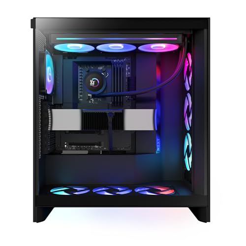 NZXT Kraken Plus 360 RGB – AIO CPU Liquid Cooler – 360mm Radiator – F360 RGB Core Single Frame Fan – Customizable 1.54" Square LCD – AMD® AM5, AM4 – Intel® LGA 1851/1700, 1200/115X – Black - Image 4