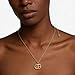 HIYUSEN 18K Gold Plated Double G Pendant Necklace for Women, Dainty Stainless Steel Chain, Trendy Minimalist Fashion Jewelry for Daily Wear