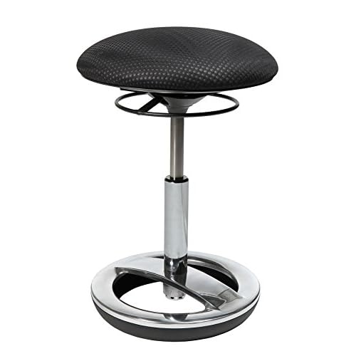Topstar Bürohocker Sitness Bob Alu poliert schwarz, 57.0 x 38.5 x 38.5
