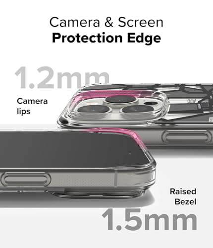 Image of Ringke Fusion Design Compatible with iPhone 16 Pro Max Case Cover Hard Graphic Designed Back Soft Flexible TPU Bumper Scratch Resistant Natural Form iPhone 16 Pro Max Back Cover - Seoul Map Black