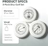Set de discos voladores, 175g, competición al aire libre, para adultos, set de 3 piezas, blanco, diseño temático de armas, ideal para campamento al aire libre 6