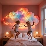 【Installation simplifiée et design mural économique】Grâce à son design léger et au kit de montage inclus, l'installation de ces lumières LED en forme de nuages pour plafond est rapide et sécurisée. Optimisez l'espace de votre pièce avec cette décoration murale peu encombrante qui semble flotter avec élégance