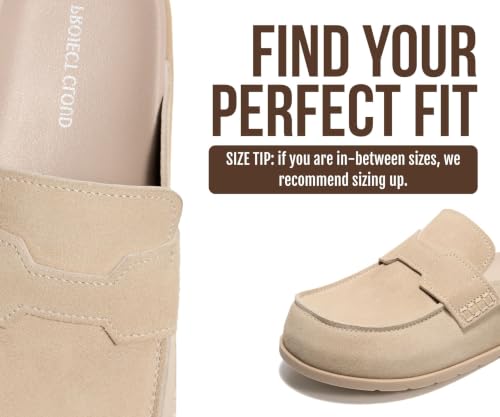 Image of Project Cloud 100% Genuine Leather Womens Clogs - Plush & Soft Insole with Arch Support Non Slip Mules & Clogs for Women Footwear - Water Resistant Women Shoes (Foamy)