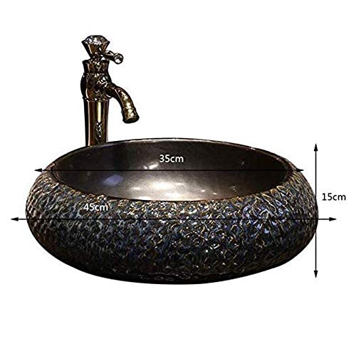 Lavabo antiguo para lavandería y baño que evita salpicaduras 5