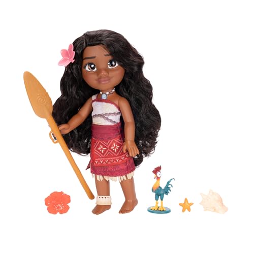 Disney - Vaiana 2 - Vaiana Lalka śpiewająca w dużych rozmiarach - Figurka przegubowa 40 cm - Piosenka Le Bleu Light - Polinezyjski błyszczący strój - Stylizacja włosów - Zabawka dla dziewczynki od 3