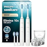 Philips Sonicare DiamondClean 9000 Pack Doble, 4 Modos, 3 Intensidades, Aplicación, Sensor de Presión