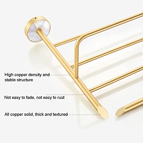 Support de salle de bain pliant doré pour optimiser l'espace des petits WC - 3
