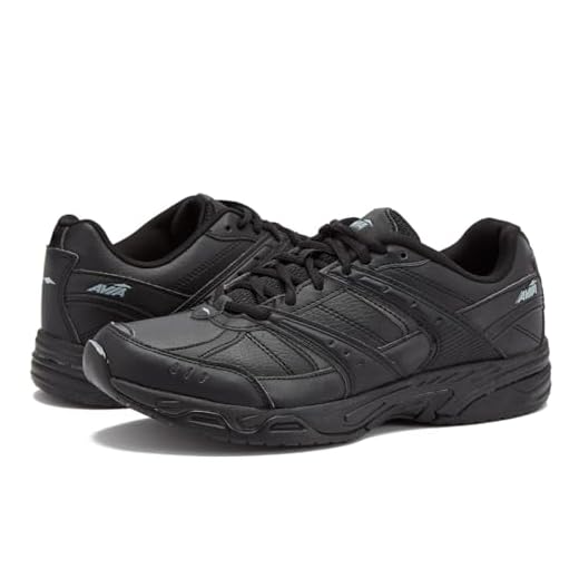 Avia Avi-Union II Non Slip Shoes for Women – Comfort Safety Shoes for Work, Nursing, Restaurants, & Walking – Black/Castle Rock, 8 Medium