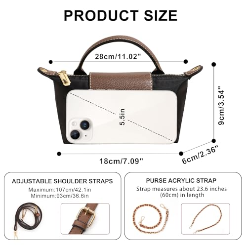 Bolso mini crossbody para mujer en nylon colorblock miniatura 3