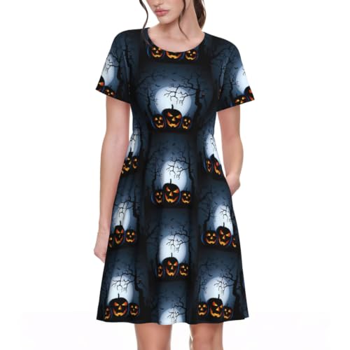 Robe d'Halloween pour femme légère et fluide contre la chaleur de l'été