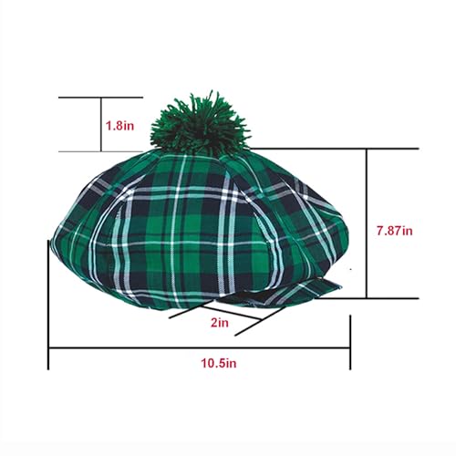 ANIUHL-St-Patricks-Day-Plaid-Beret-Hat-Irish-Green-Fedora-Cap-Party-Cosplay-Christmas-Costumes-Accessory-for-Women-Men