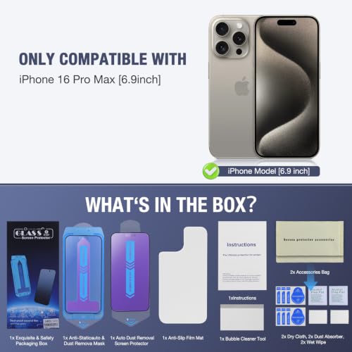 Image of 2-Pack Screen Protector for iPhone 16 Pro Max Anti Blue Light Matte