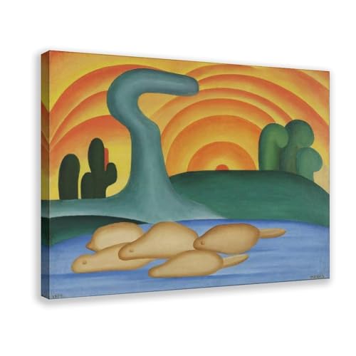 Toile Tarsila Do Amaral WCYB cadre à suspendre tableau moderne 30,5 x 45,7 cm