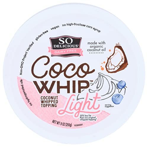 So Delicious Dairy Free Cocowhip Light, Vegan, Non-Gmo Project Verified, 9 Oz. Tub #TOP17