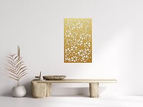 لوحة فنية جدارية خشبية هندسية طويلة