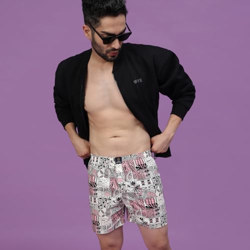 Image of Urban Scottish Ultra-Comfortable Men's Boxer Pants (Pack of 2), 100% Cotton With Stylish Print, Soft & Stretchy Elastic Waist Band, Dynamic Movement & Hardwearing Stitching, Breathable Gentle Snug Fit