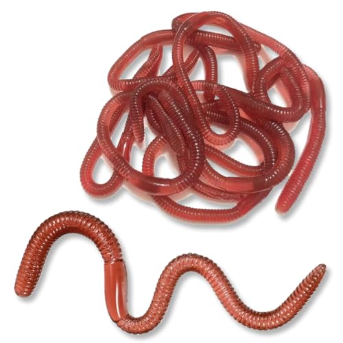 OUDQFCJ 10 Pièces Ver de Terre Artificiel, Fausse Réaliste Ver de Terre, Prank vers de Terre, Farce et Attrape Enfant, Trucs de Farce, Accessoires pour Poisson d'Avril Farces d'halloween