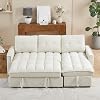 78.75" L Shaped Convertible Sleeper Sofa Bed with Pull Out Bed & USB/Type C Charging, Reversible Storage Chaise, Reclining Sectional Couch for Apartment, Small Space Living Room Furniture Beige.