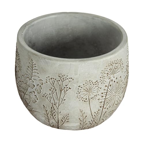 Generisch Handgemachter Zement Blumentopf Grau 11 x 14 x 14 cm