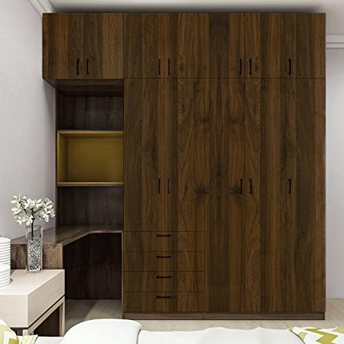 Sticky Back Plastic Roll Brown Wood Effect Vinyl Self Adhesive Wallpaper 40cm X 300cm Waterproof Vinyl Wrap Film for Decorative Kitchen Worktop Table Furniture Stickers Christmas Decorations