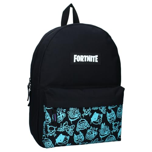 Fortnite Battle Royale – Mochila para niños | Escuela | Guardería – Color negro – Dimensiones 39 x 29 x 12 cm – Código 905 – 4922