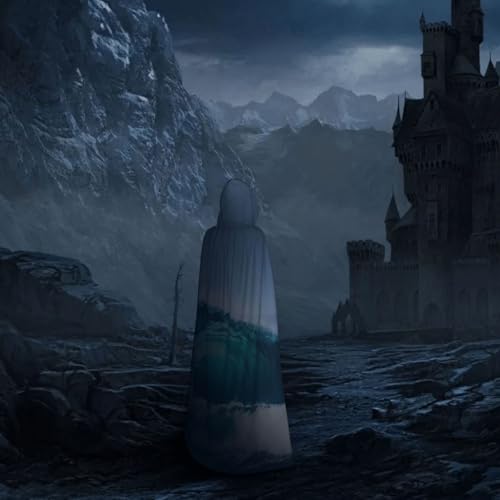 Cape à capuche Halloween motif vagues océan coupe fluide originale