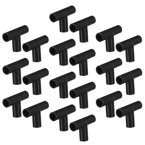 PENIKOKO 20 Unidades Conector de Plástico Negro para Organizadores de Armario, Diseño de 3 Vías y Compatibilidad para Mayor Estabilidad