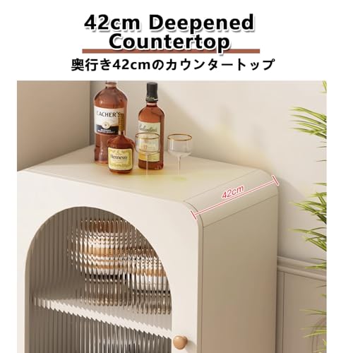 Vitrine mit Glastüren, Aufbewahrungsschrank aus Metall für Sammlerstücke, Büro und Wohnzimmer, stilvolle Vitrinen für Küche und Heimdekoration – Bild 6