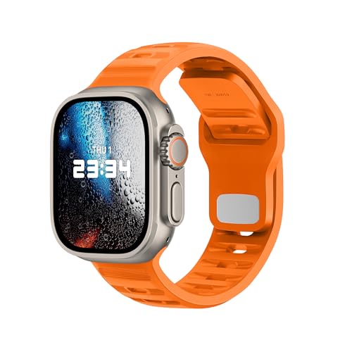 DONEGANI UC1 para Apple Watch Se Ultra 2 40 mm 44 mm 46 mm 42 mm 45 mm 41 mm 38 49 mm Series 10 9 8 7 6 5 4 3 mulher homem original pulseira Strap laranja