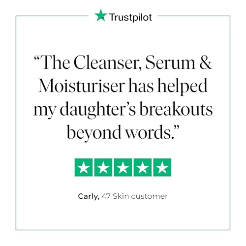 47 Skin | Daily Maintenance Skin Care Kit Bundle | Featuring Daily Moisturiser, Anti Blemish Serum and Everyday Cleanser | Contains Silver Chitoderm | Hydrating, Suitable for all Skin Types