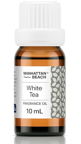 Manhattan Beach – White Tea Hotel Diffuser Oil – Luxury White Tea Fragrance Oil for Ultrasonic & Waterless Diffusers, Home & Spa, 10 mL Glass Bottle
