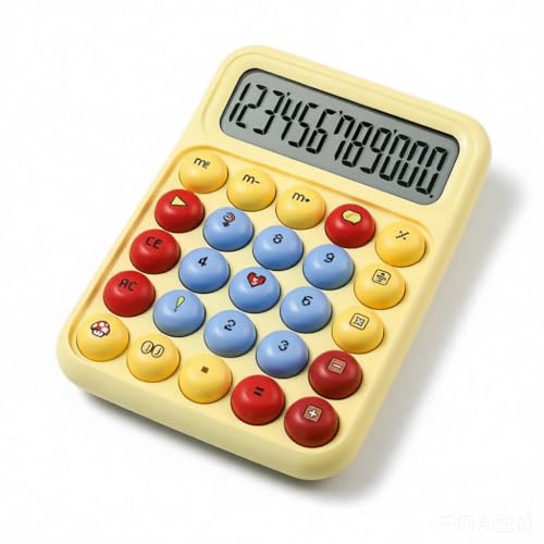 Calculatrice de bureau touches anti-erreur avec base antidérapante et alimentation par piles