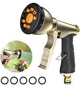 WHOLEV Tuinhanddouche, waterspuit, 100% robuuste metalen behuizing, met instelbare waterdoorvoer