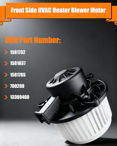 Image of 1581732 HVAC Heater Blower Motor Assembly Fits for Chevy Cruze Malibu, for Buick Cadillac Allure Lacrosse Regal Cadillac SRX Saab 9-5, AC Heater Blower Motor Fan Replace OE# 700269, 1581637, 13369460