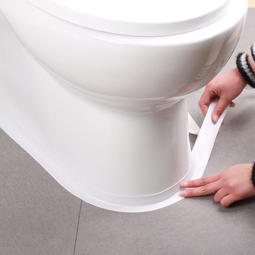 White Caulk Tape Self Adhesive Waterproof, Bathroom Peel & Stick...