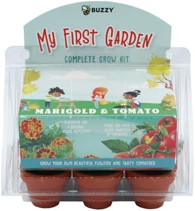 Tomato Plant Starter Kit Secrets: What You Need to Grow Thriving Plants 8 BUZZY Seeds Mini Greenhouse 6Pot Flower and Vegetable Seed Starter Kit for Kids and Adults | Organic Cherry Tomato and Marigold Seeds | Guaranteed to Grow Indoor Gardening | Kids Gardening