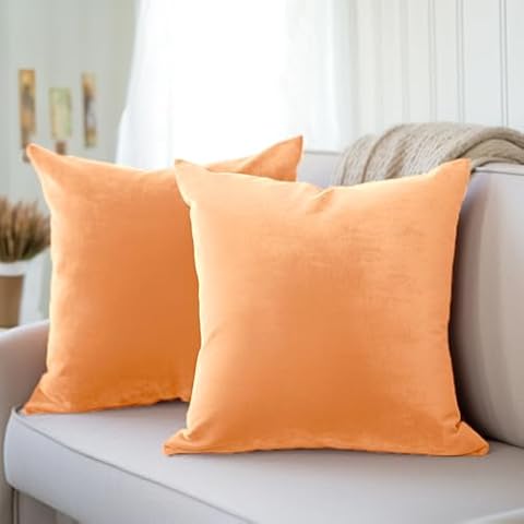 Encasa Velvet Throw Pillow Cover Set of 2 Cover