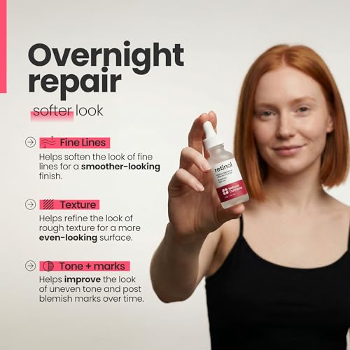 natural outcome Retinol Serum for Face | Fine Line and Wrinkle Reducer Serum | Nightly Hydrating Facial Serum with Hyaluronic Acid, Vitamin E, Squalane and Aloe Vera | Collagen Enhancer | 1 o