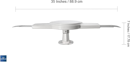 Miniatura 4 de CONTINU.US - Antena de TV amplificada omnidireccional para autocaravana  CA1500B TV digital recepción de 360, rango de 55 millas, antena de caravana