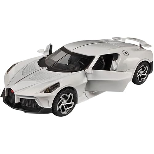 Image of 1:32 Bugatti LA Voiture Noire Die-cast Metal Pull Back Toy car with Openable Doors & Light, Music Boys Gifts Toys for Kids